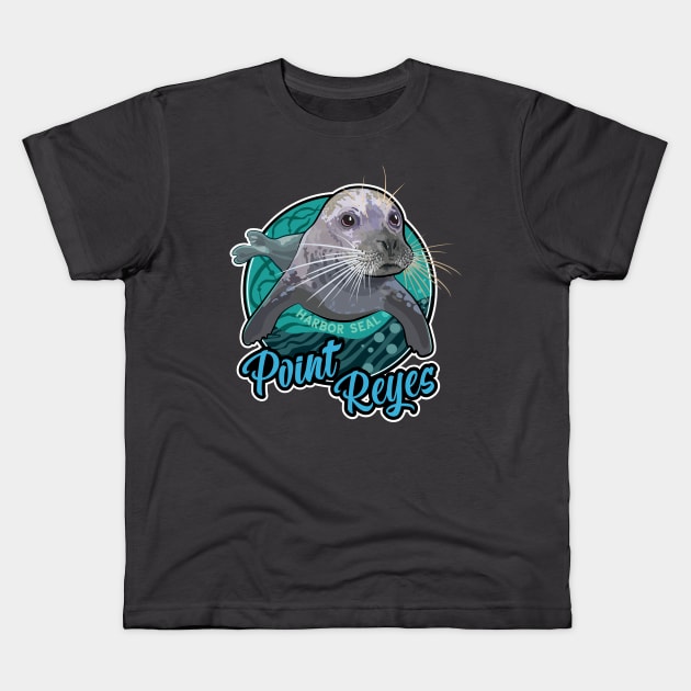Harbor Seal at Point Reyes California Kids T-Shirt by SuburbanCowboy